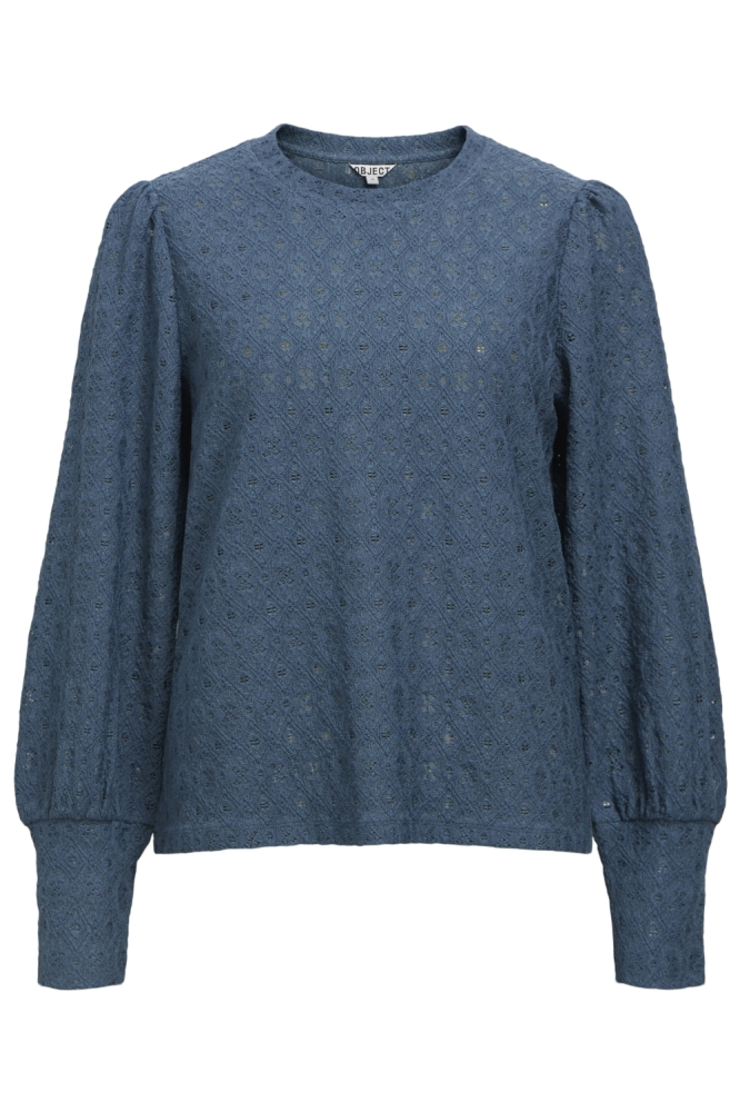 OBJLAILA L/S RE TOP NOOS 23046626 DARK DENIM